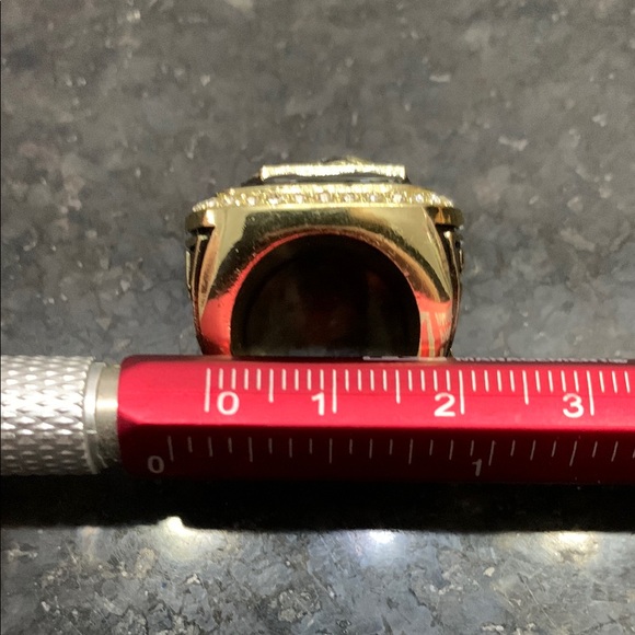 Gold plated Soccer Diamanté Class Ring - Picture 6 of 6